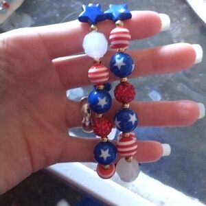 4 of July stretch bracelet